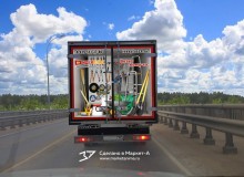 3D vehicle wrap design. 3D реклама  компании «Идея Плюс». Задний борт. г.Шарыпово. 2021 год