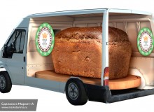 Эскиз 3D рекламы хлеба на автомобилях компании "Pinzari Group" SRL, г.Кишинёв, Молдова. 2015 год.