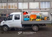3D реклама строительного оборудования компании ООО «ВиА». Левый борт. г.Красноярск. 2020 год.