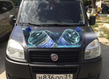 3D vehicle wrap design. 3D реклама бутилированной воды «Аква-Огиб». Капот. г.Волгодонск. 2020 год.